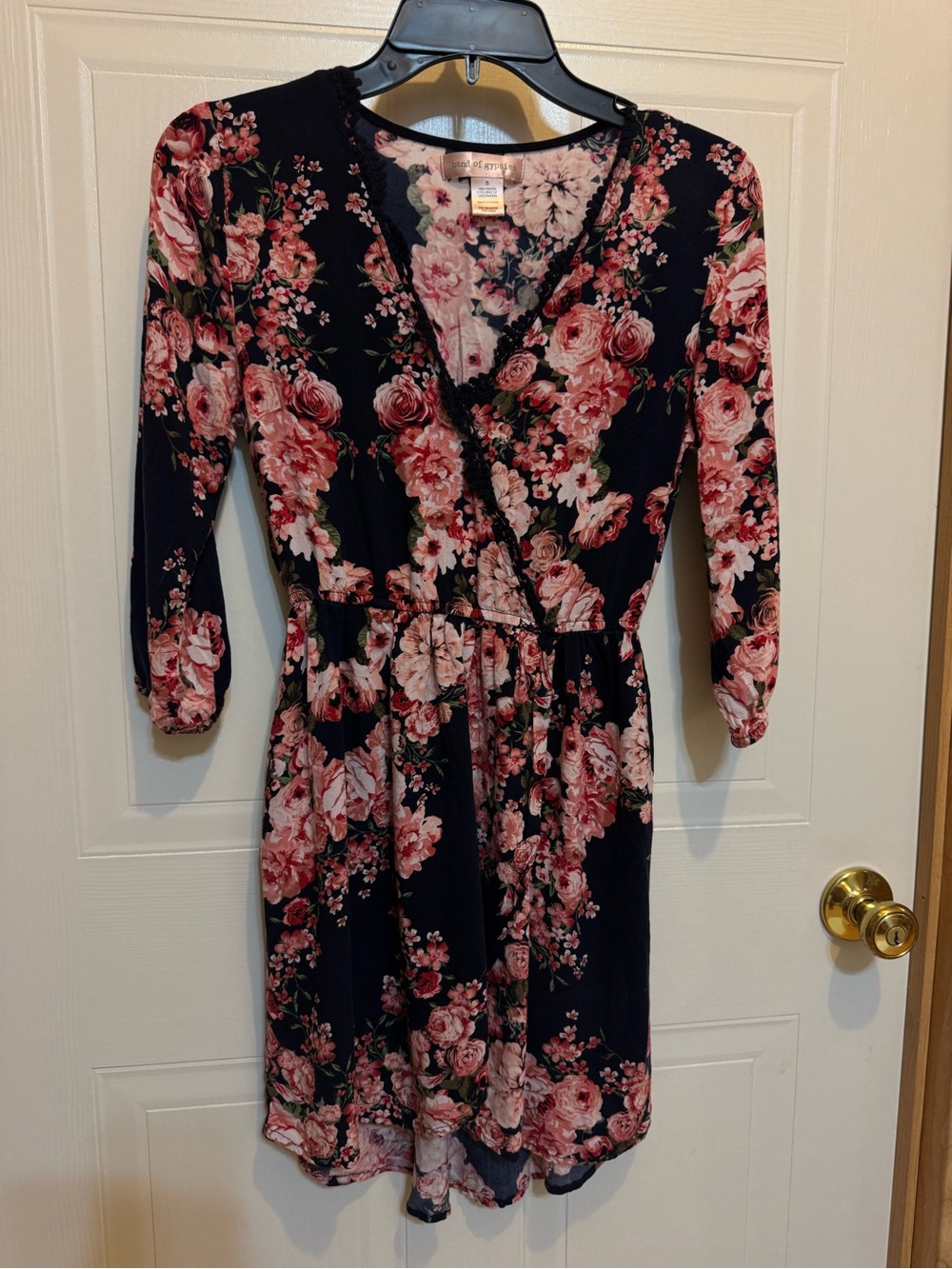 Band of Gypsies Sz S Navy Floral Mini  Dress VGUC 😊😊